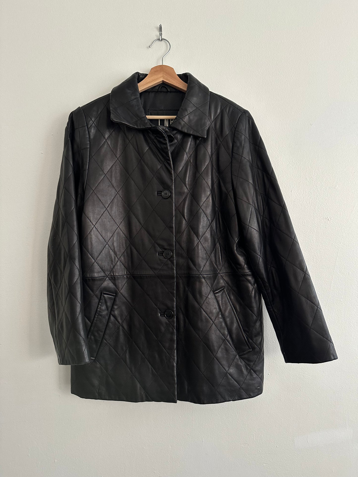 Padded Black Leather